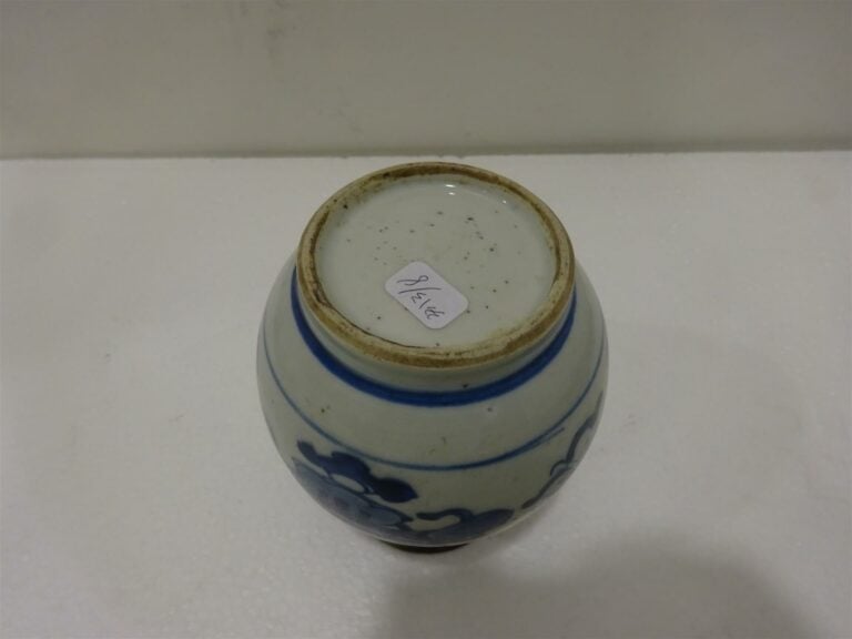 GODET A EAU OVOIDE EN PORCELAINE BLEU BLANC - Chine, Dynastie Qing, Période Kan…
