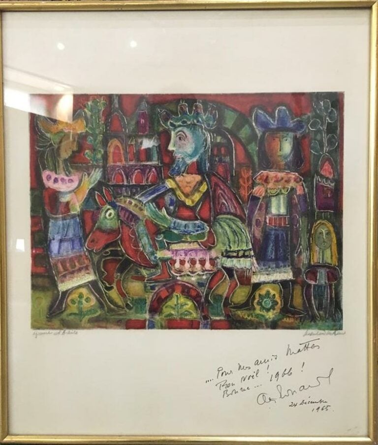 Louis MARCHAND DES RAUX (1902-2000). - Voyageur sur un âne - Estampe sur papier…