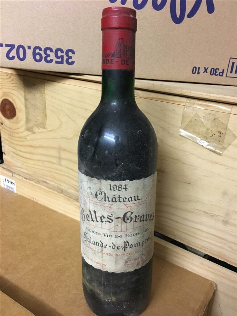 1 bouteille, CHATEAU BELLES-GRAVES, Lalande-de-Pomerol, 1984.