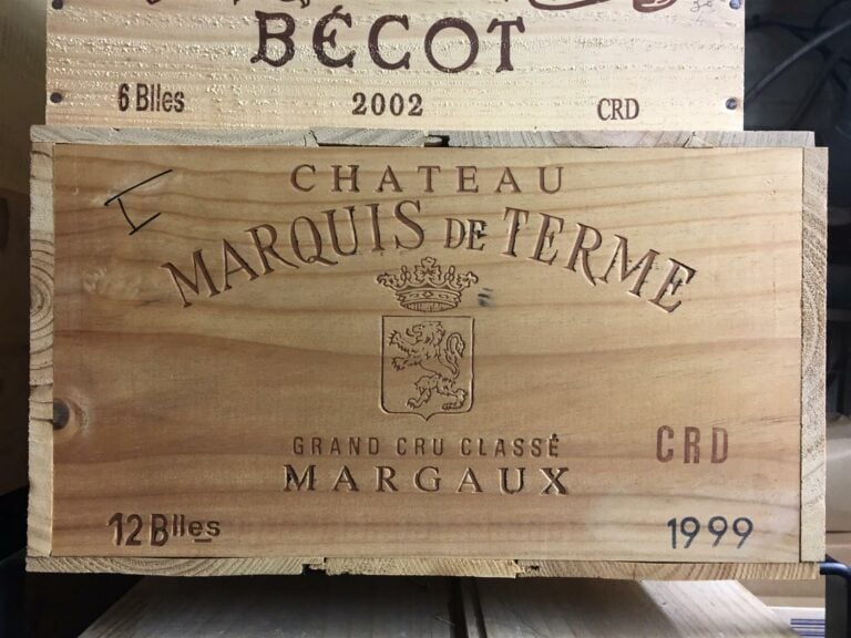 12 bouteilles, CHATEAU MARQUIS-DE-TERME, 4e Cru Classé, Margaux, 1999.