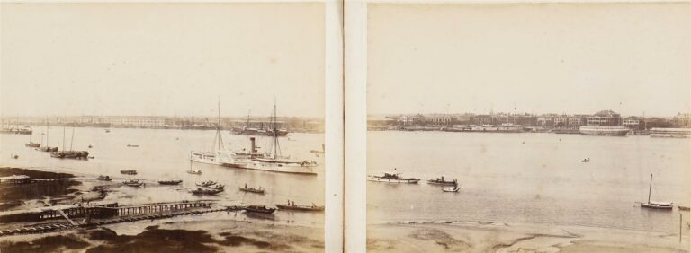 CHINE / SHANGHAI - ALBUM COMPRENANT NEUF (9) PHOTOGRAPHIES ANCIENNES / TIRAGES…
