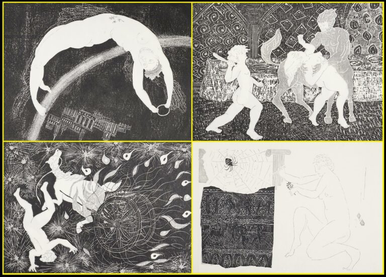 Hideo HAGIWARA (Japon, 1913-2007) - " Athena ", " Centauros ", " Eris " et " Ph…