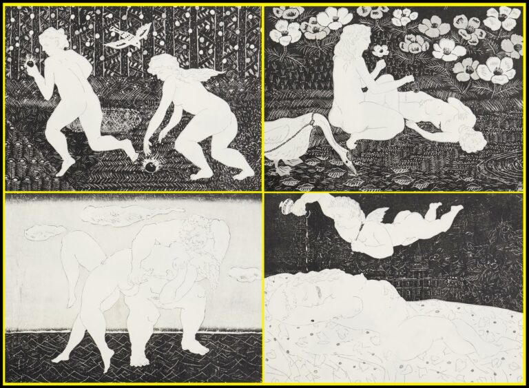 Hideo HAGIWARA (Japon, 1913-2007) - " Poseidon ", " Eros and Psyche ", " Atalan…