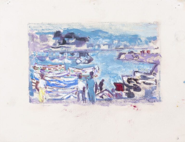 Alexandre (Sascha) GARBELL (1903-1970) - Au café ; Port; Port ; Bateaux - 4 hui…