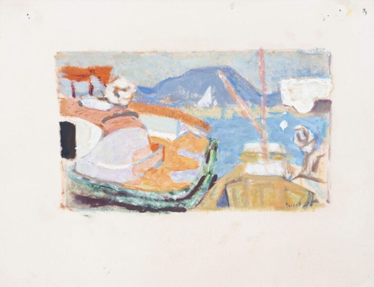 Alexandre (Sascha) GARBELL (1903-1970) - Au café ; Port; Port ; Bateaux - 4 hui…