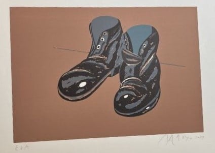Eduardo ARROYO (1937-2018) - El Alamein, 1970 - Lithographie en couleurs sur vé…