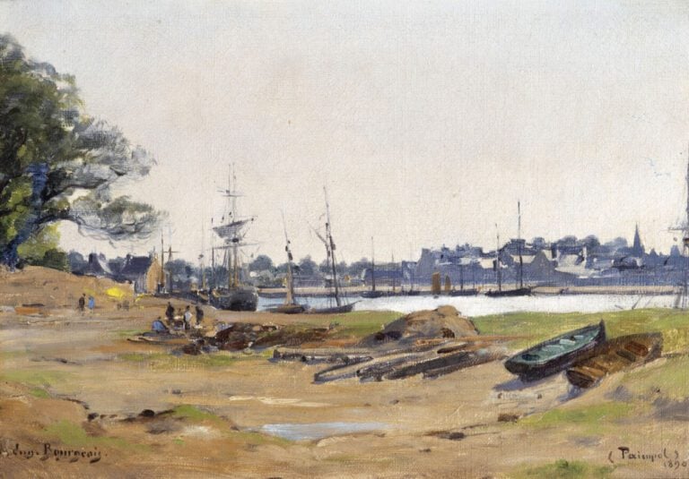 Eugène BOURGEOIS (1855-1909) - Paimpol, 1890 - Huile sur toile, signée en bas à…