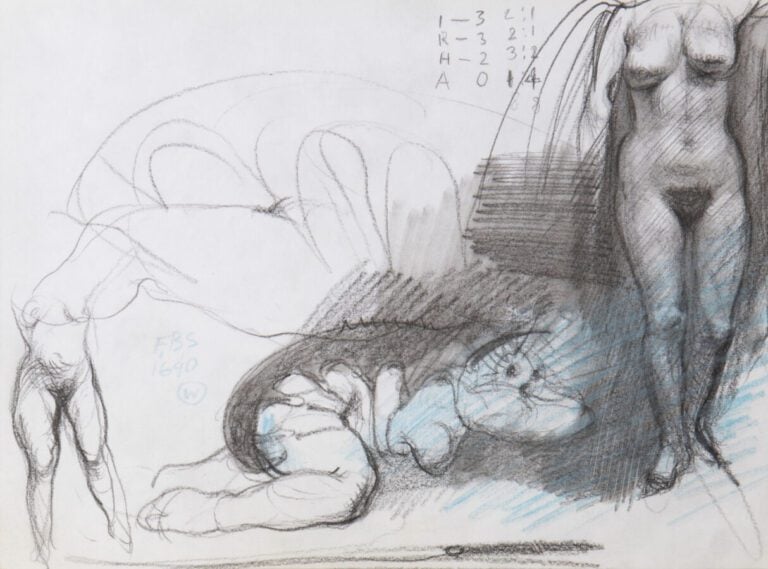 Franciszek STAROWIEYSKI (1930-2009) - Sans titre, 1990 - Crayon, crayon de coul…