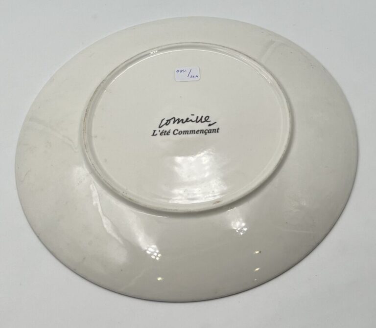 Guillaume CORNEILLE (1922-2010) d'après - L'Été commençant - Assiette en porcel…