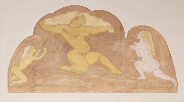 Jules PASCIN (1885-1930) - Trois femmes dansent, Paris, 1925 - Huile et techniq…