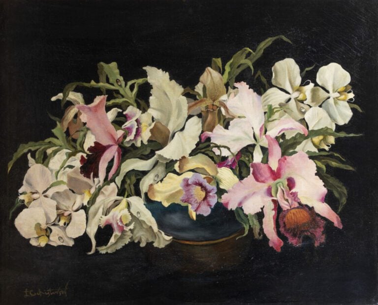 Lev TCHISTOVSKY (1902-1969) - Bouquet de fleurs - Huile sur toile signée en bas…