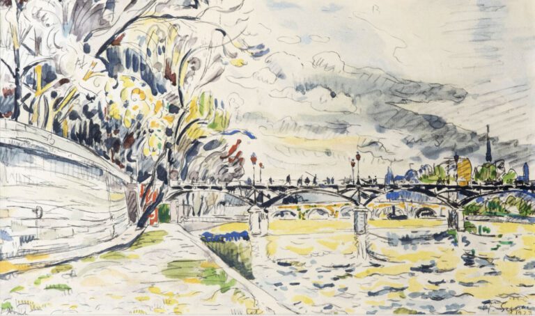 Paul SIGNAC (1863-1935) (d'après) - Pont des Arts - Procédé Jacomet sur papier,…