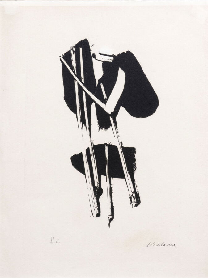Pierre SOULAGES (1919- 2022) - Dépaysage I, 1959 (Rivière 19) - Lithographie su…