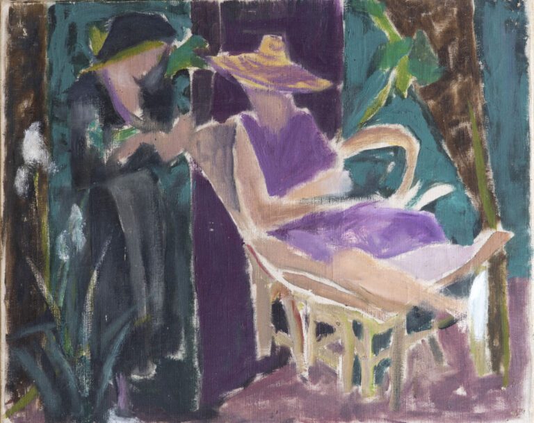Roger CHASTEL (1897-1981) - Les deux femmes au jardin, c.1960 - Huile sur toile…