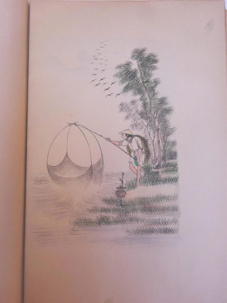 [VENDU 17 JUIN PARIS] LIVRET ILLUSTRE DE ±50 AQUARELLES SUR PAPIER - Vienam / I…