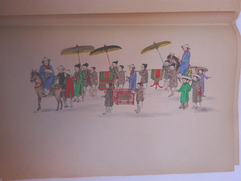 [VENDU 17 JUIN PARIS] LIVRET ILLUSTRE DE ±50 AQUARELLES SUR PAPIER - Vienam / I…
