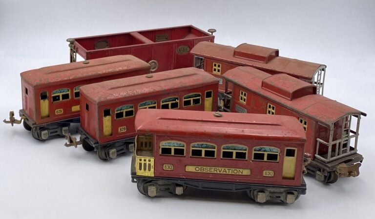 2 voitures LIONEL Pullman 629, voiture LIONEL observatoire 630, LIONEL Lines vo…