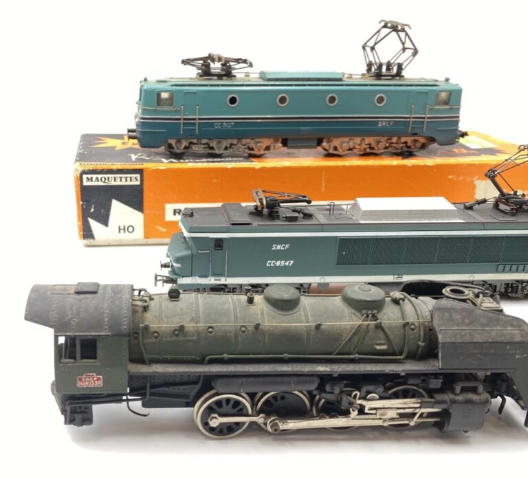 3 loco en BO TAB : CC 7107, CC Maurienne, 141 R verte avec tender
