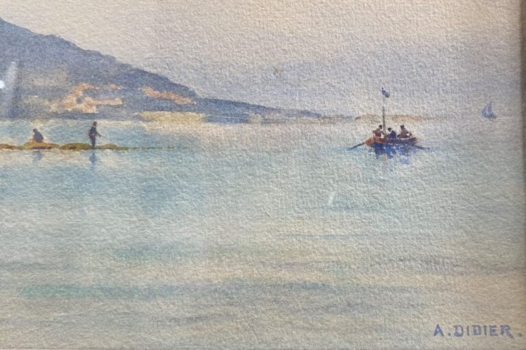 A DIDIER (XXe) - Vue de la villa Kerylos - Aquarelle - Signé en bas à droite -…
