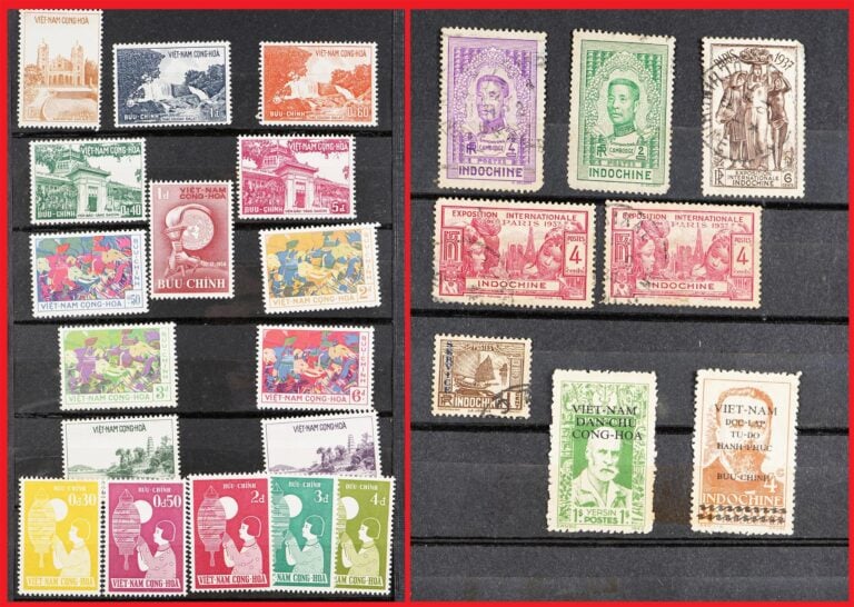 ACCUMULATION DE ±DEUX CENT QUATRE-VINGT (280) TIMBRES - Vietnam / Indochine, Ep…