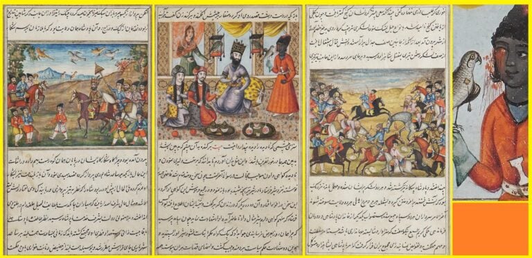 ACCUMULATION DE TROIS PAGES DE LIVRE AGREMENTEES DE MINIATURES - Iran / Perse Q…