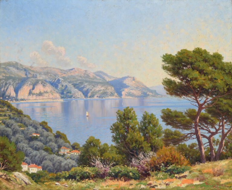Adelin Charles MOREL DE TANGUY (1857-1930) - Paysage de bord de mer - Huile sur…