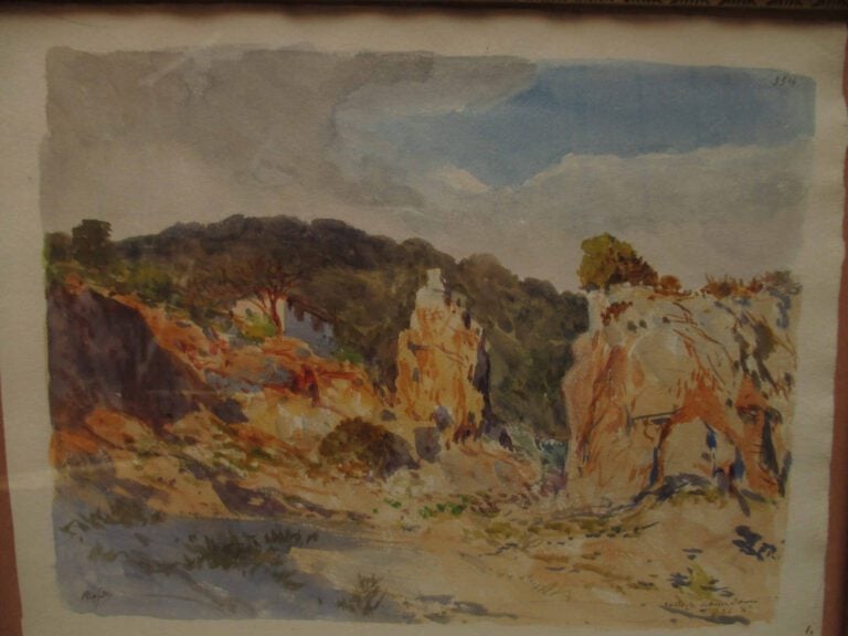 Alexis MOSSA (1844-1926) - Carrière abandonnée - Aquarelle sur papier. - Signée…