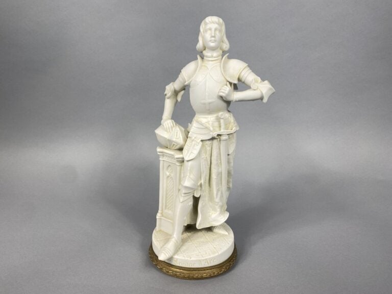 Alfred CHARRON (1863-?), d'après - Jeanne d'arc - Epreuve en biscuit - Signée e…