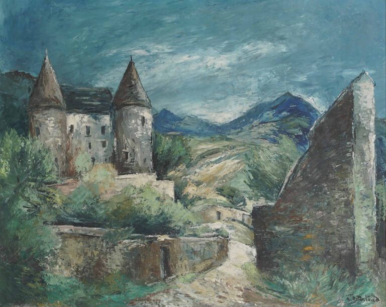Anders OSTERLIND (1887-1960) - Château de Florac, Lozère - Huile sur toile. - S…