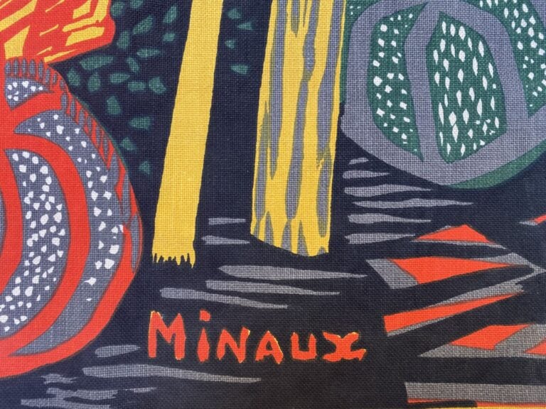 André MINAUX (1923-1986) - Le soleil - Toile imprimée - Signée en bas à droite…