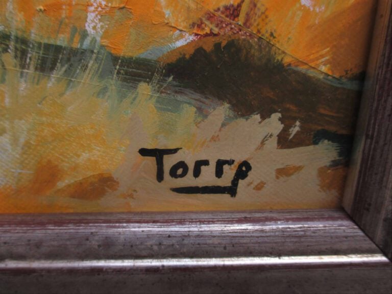 André TORRE - Les lavandes - Huile sur toile. - Signée en bas à droite. - 46 x…