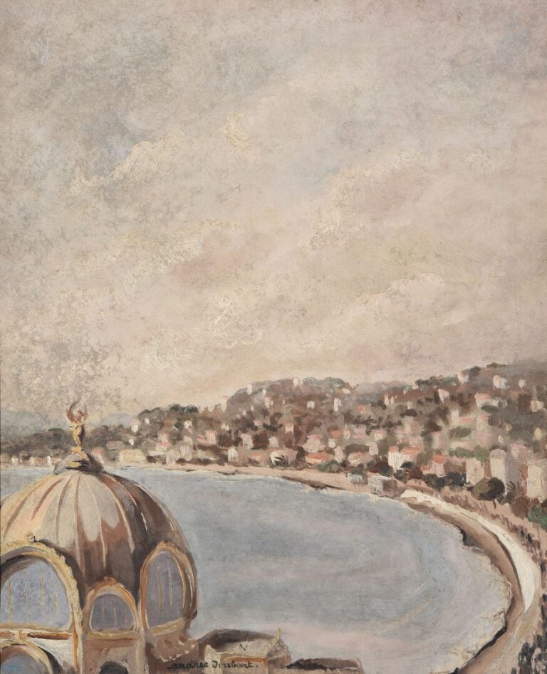 Andrée JOUBERT (1894-1959) - Nice, la Baie des Anges avec au premier plan la Je…