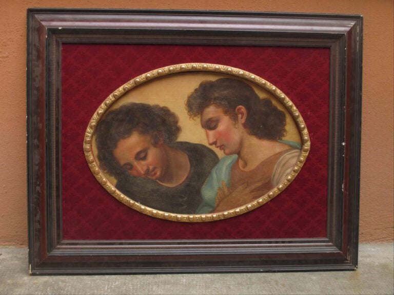 ANONYME - Portraits d'homme - Huile sur toile. - A vue : 33 x 50 cm