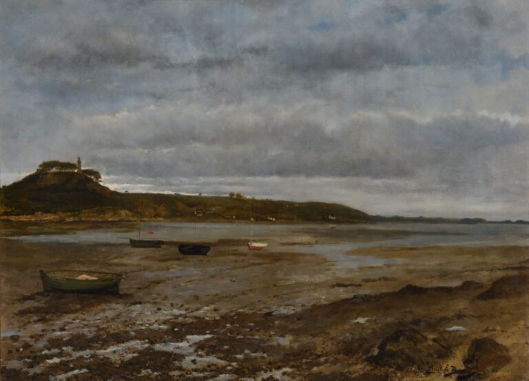 Aristide BOUREL (1840-1924) - Marée basse - Huile sur toile - Signée en bas à d…