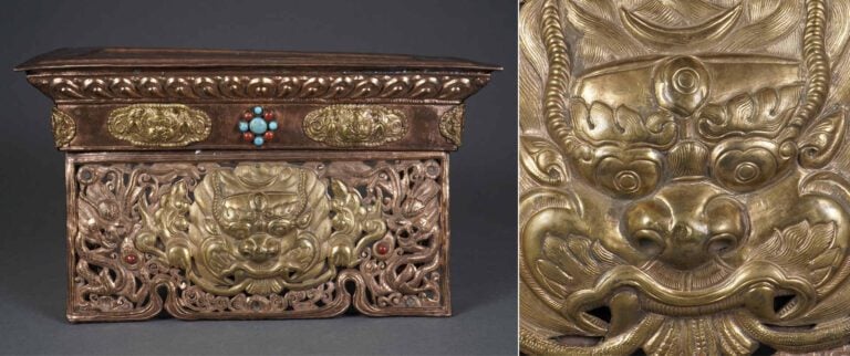 AUTEL RITUEL DE VOYAGE / PORTATIF - Tibet, Epoque XXe siècle - En alliage cuivr…
