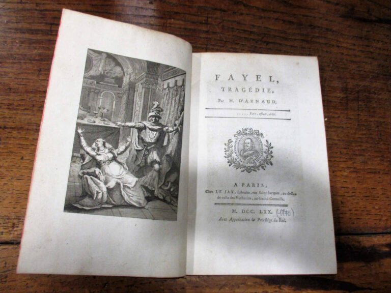 BACULARD D'ARNAUD F.T.M. de. Fayel, tragédie. - Paris, Le Jay, 1770. In-8, plei…
