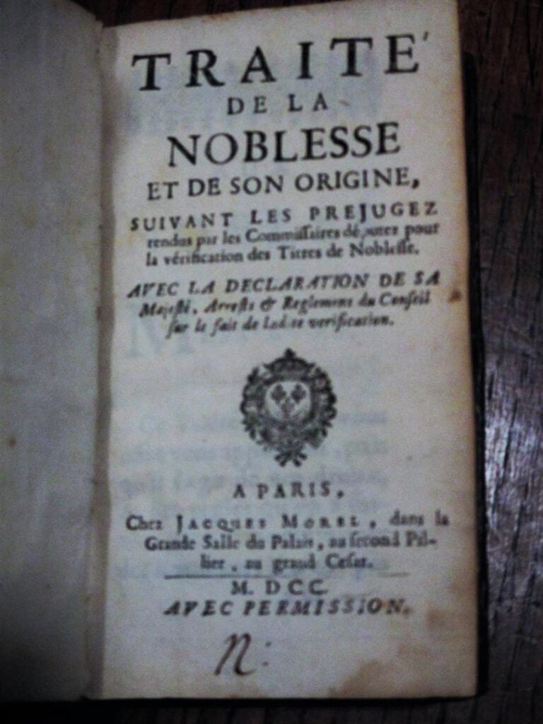 [BELLEGUISE (A.)] ;.  - Traité de la noblesse et de son origine, suivant les pr…
