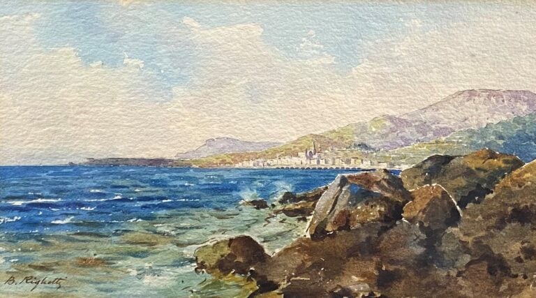 Bernard Antoine RIGHETTI (1882-1965) - Ensemble de quatre aquarelles sur papier…