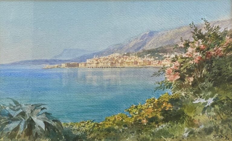 Bernard Antoine RIGHETTI (1882-1965) - Ensemble de quatre aquarelles sur papier…