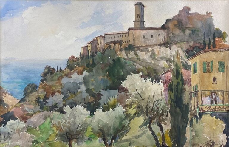 Bernard Antoine RIGHETTI (1882-1965) - Ensemble de quatre aquarelles sur papier…