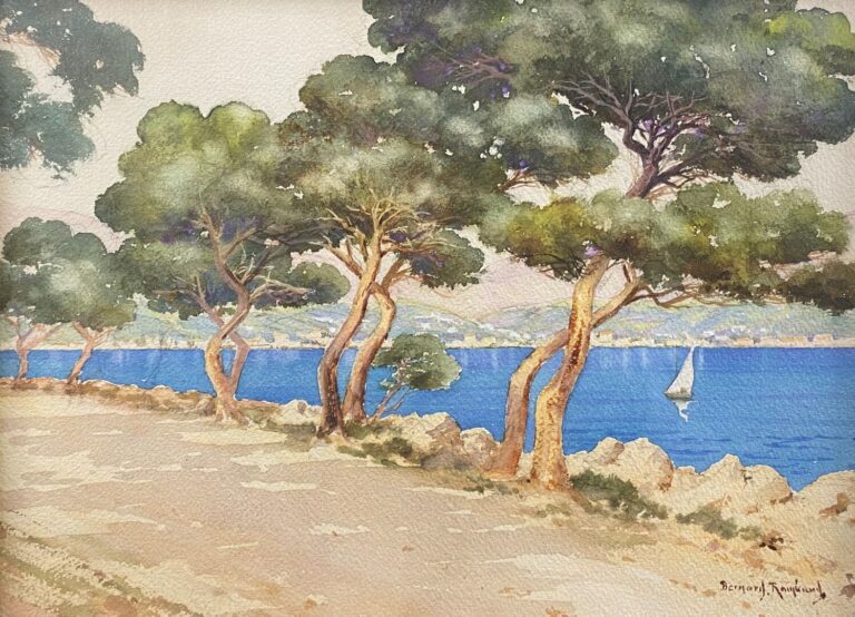 Bernard Antoine RIGHETTI (1882-1965) - Ensemble de quatre aquarelles sur papier…