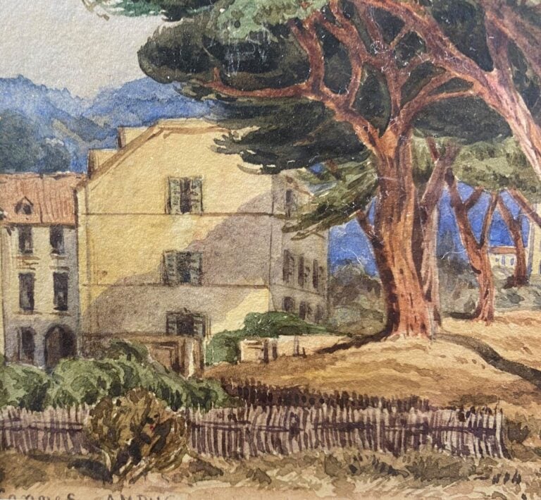 Bernard Antoine RIGHETTI (1882-1965) - Ensemble de quatre aquarelles sur papier…