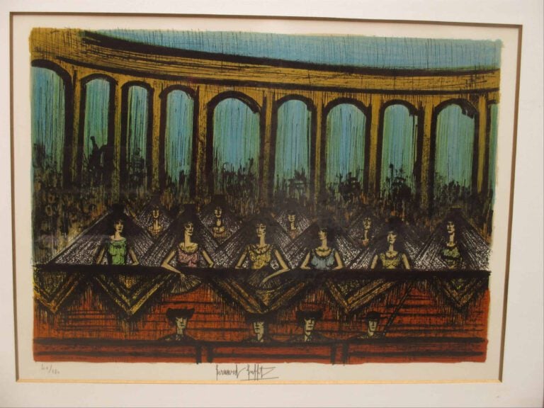 Bernard BUFFET (1928-1999) - La loge d'honneur - Premier rideau de scène - Lith…