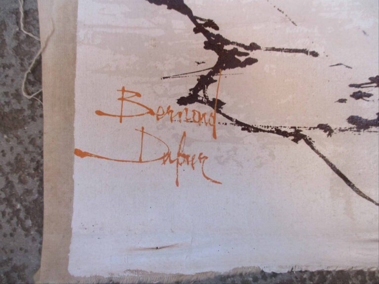 Bernard DUFOUR - Promenade en barque - Acrylique sur lin. - Signée en bas à gau…
