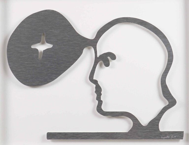 Bernard QUENTIN (Né en 1923) - Profil - Acier découpé en relief. - Signé et num…