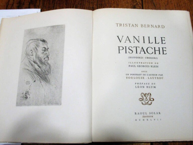 BERNARD (Tristan). - Vanille Pistache. Illustrations de Paul-Georges Klein. Por…