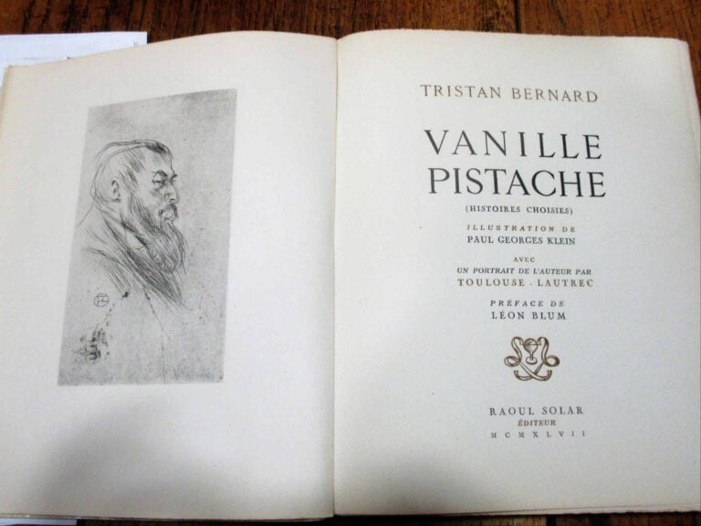 BERNARD (Tristan). - Vanille Pistache. Illustrations de Paul-Georges Klein. Por…