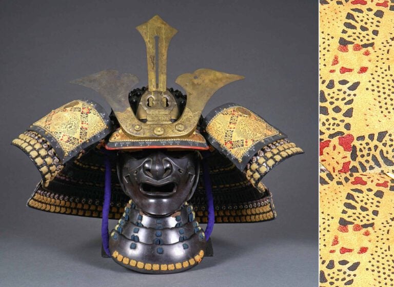 CASQUE DE SAMOURAI, KABUTO - Japon, Epoque XXe siècle - A 18 lamelles. Il est p…