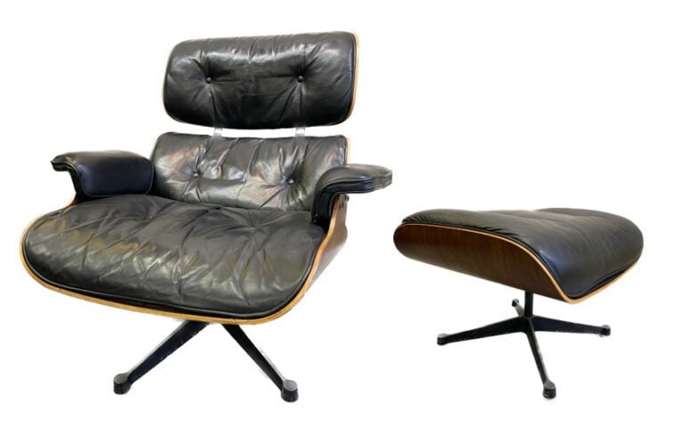 Charles EAMES (1907-1978) & Ray EAMES (1912-1988) - Fauteuil et son ottoman mod…