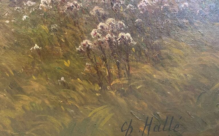 Charles HALLE (1867-1924) - Le retour du berger - Huile sur toile - Signée en b…